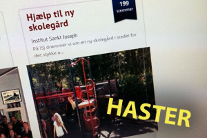Sidste chance: Stem til støtte for en ny skolegård!